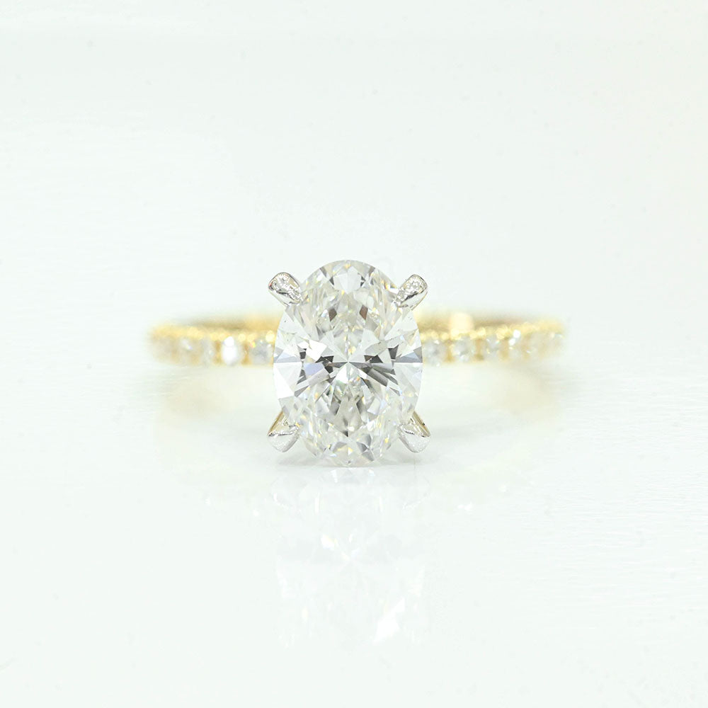 1.54 Carat Oval Lab Grown Diamond Engagement Ring - Happy Jewelers Fine Jewelry Lifetime Warranty