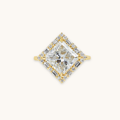 3.80 Princess Lab Diamond Engagement Ring - Happy Jewelers Fine Jewelry Lifetime Warranty