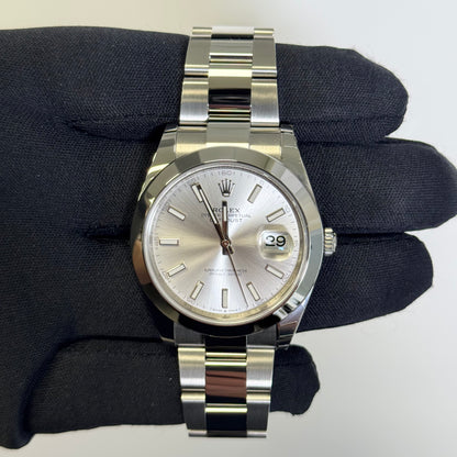 Rolex Datejust 41mm Silver Dial Watch Ref# 126300 - Happy Jewelers Fine Jewelry Lifetime Warranty