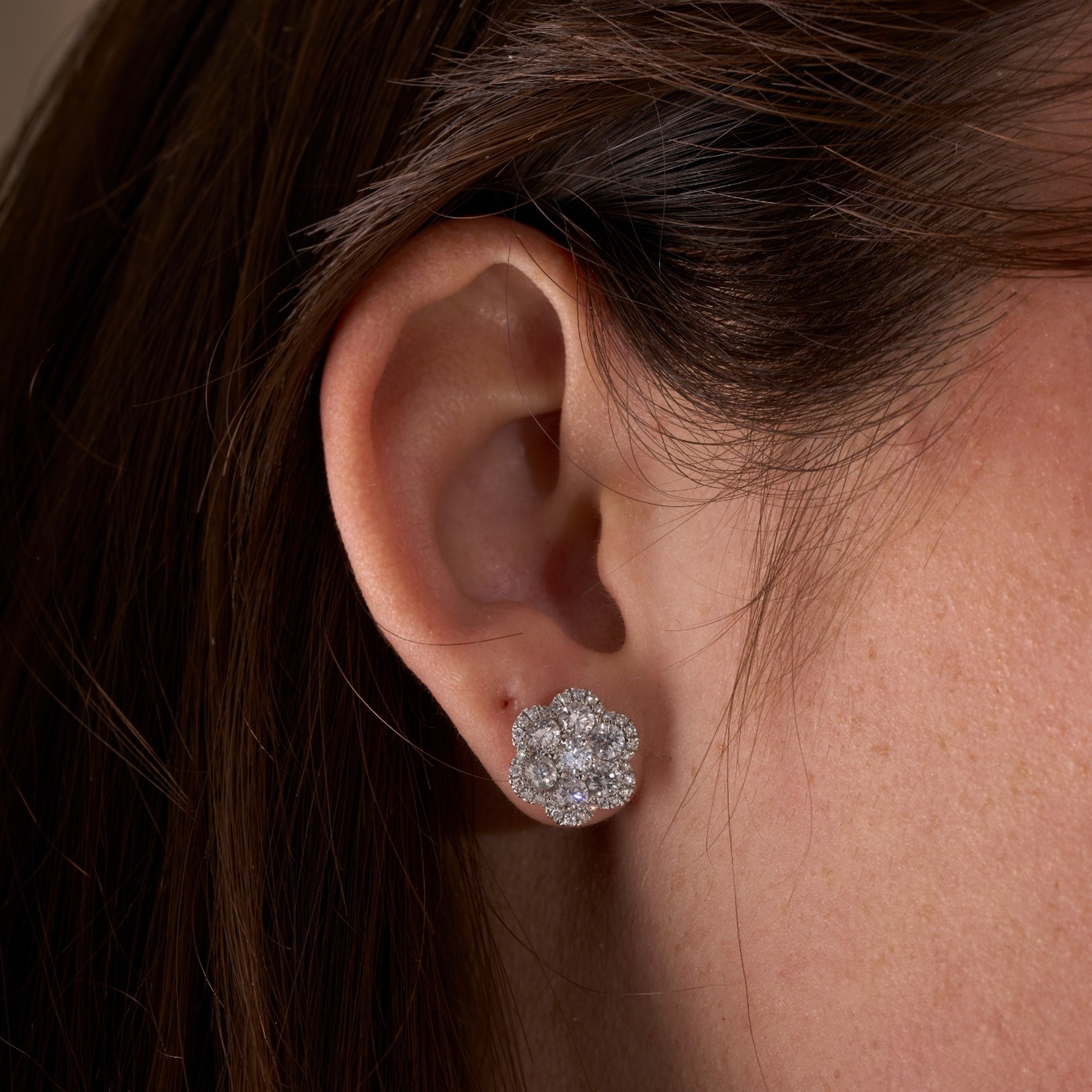 Flower Stud Earrings - Happy Jewelers Fine Jewelry Lifetime Warranty