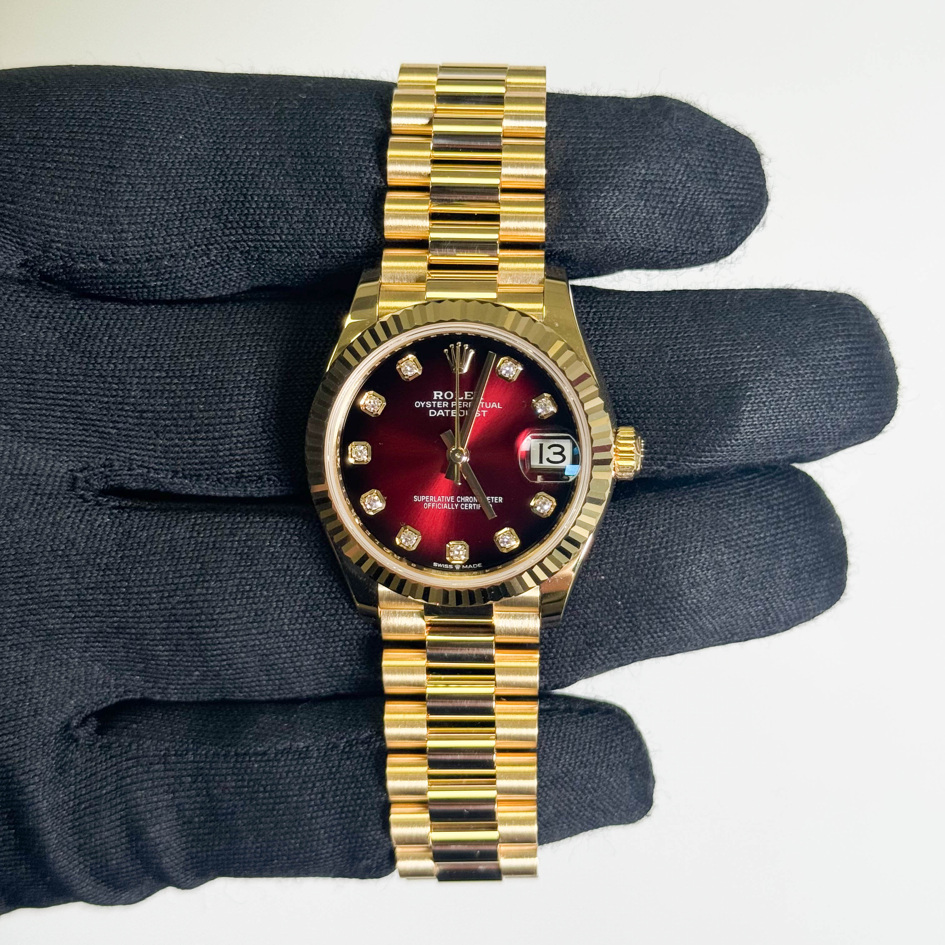 Rolex Datejust 31mm Red Ombre Dial Watch Ref# 278278 – Happy Jewelers