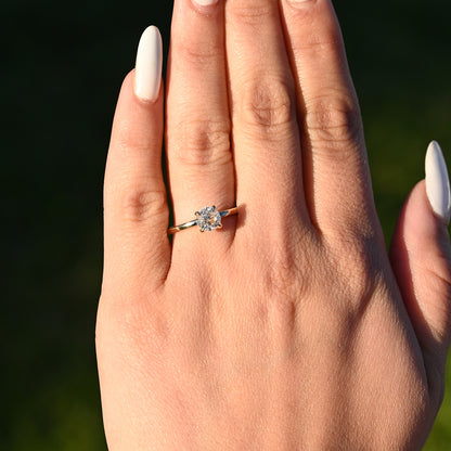 1.01 Carat Natural Round Diamond Engagement Ring - Happy Jewelers Fine Jewelry Lifetime Warranty