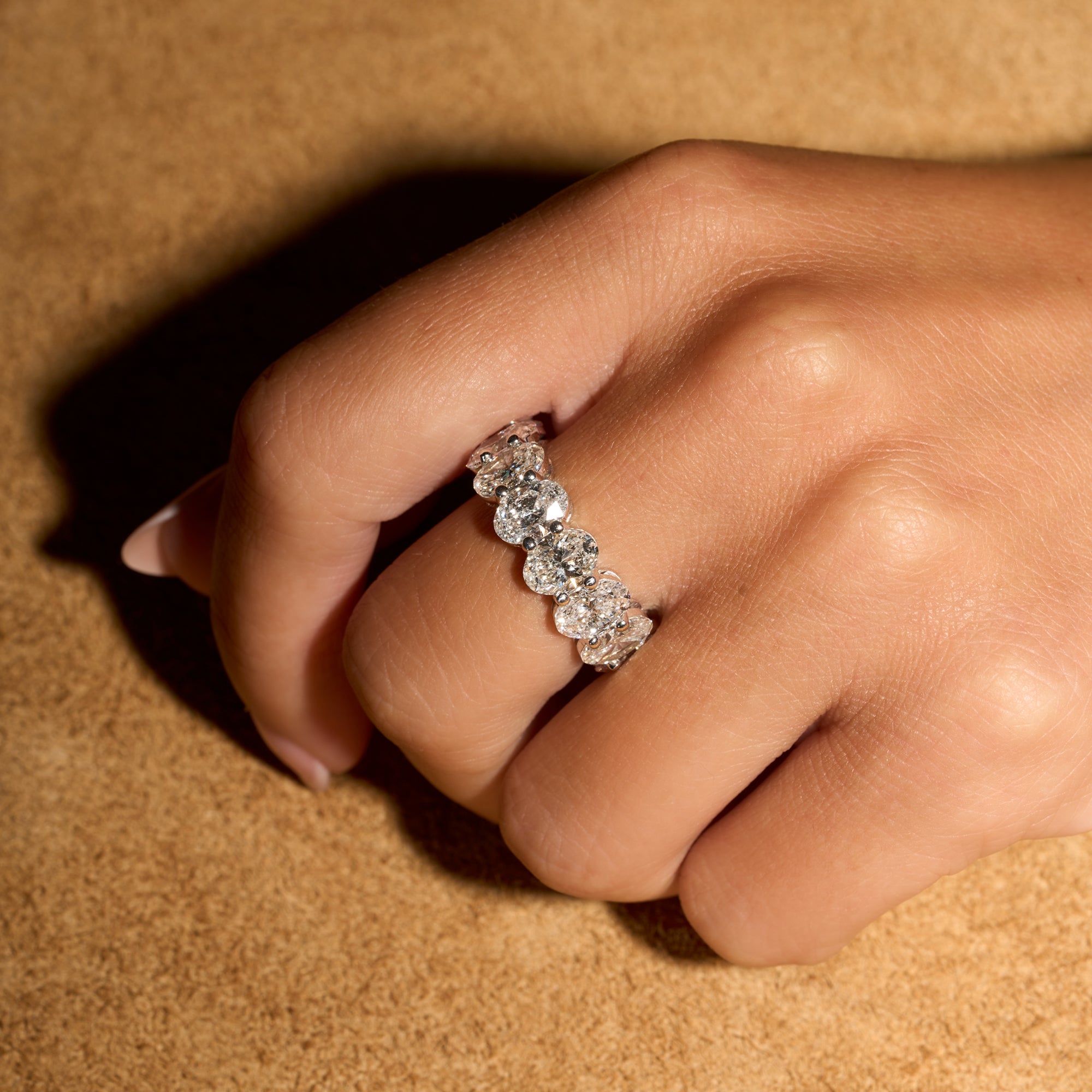 Oval Cut Diamonds Eternity Band