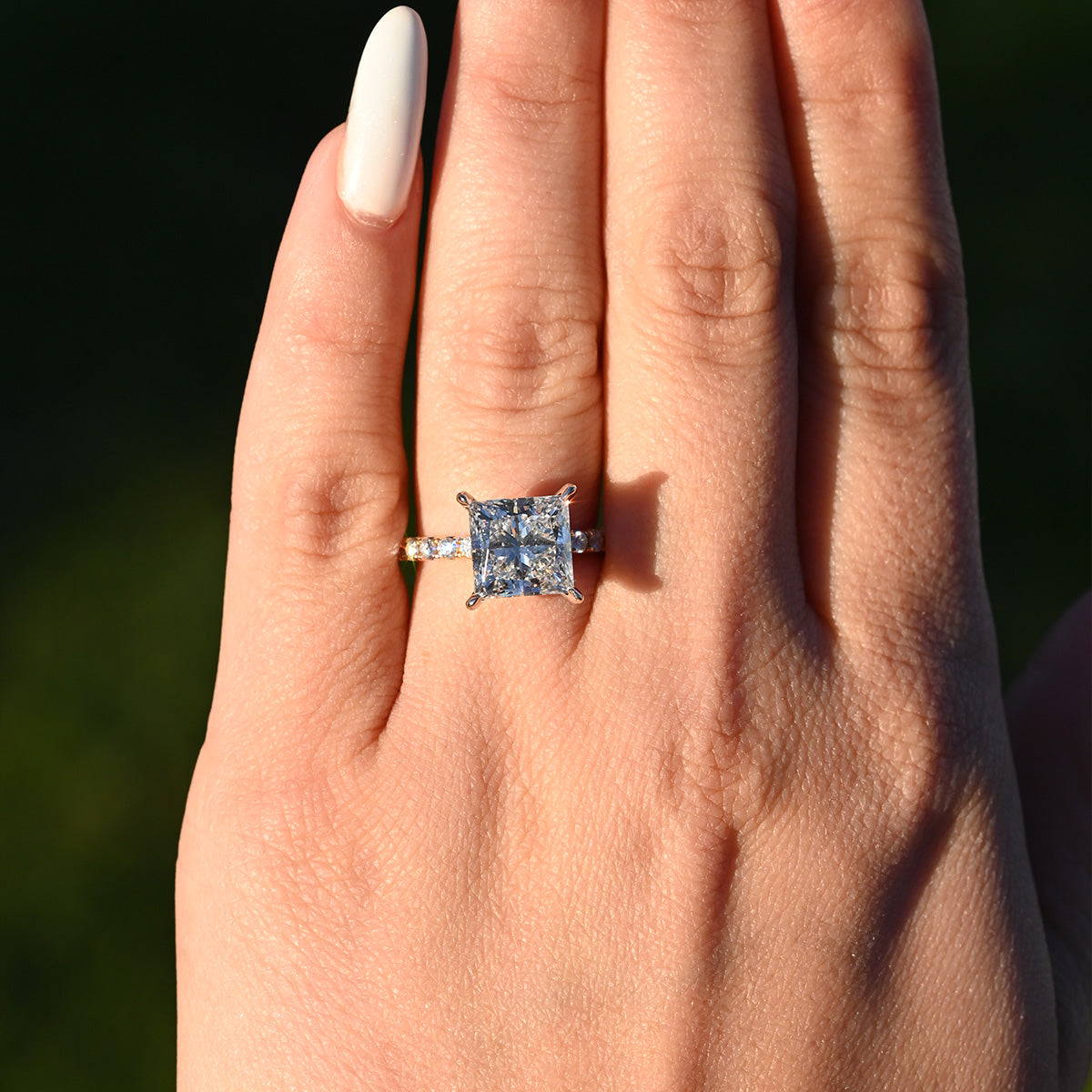 4.03 Carat Princess Lab Grown Diamond Engagement Ring - Happy Jewelers Fine Jewelry Lifetime Warranty