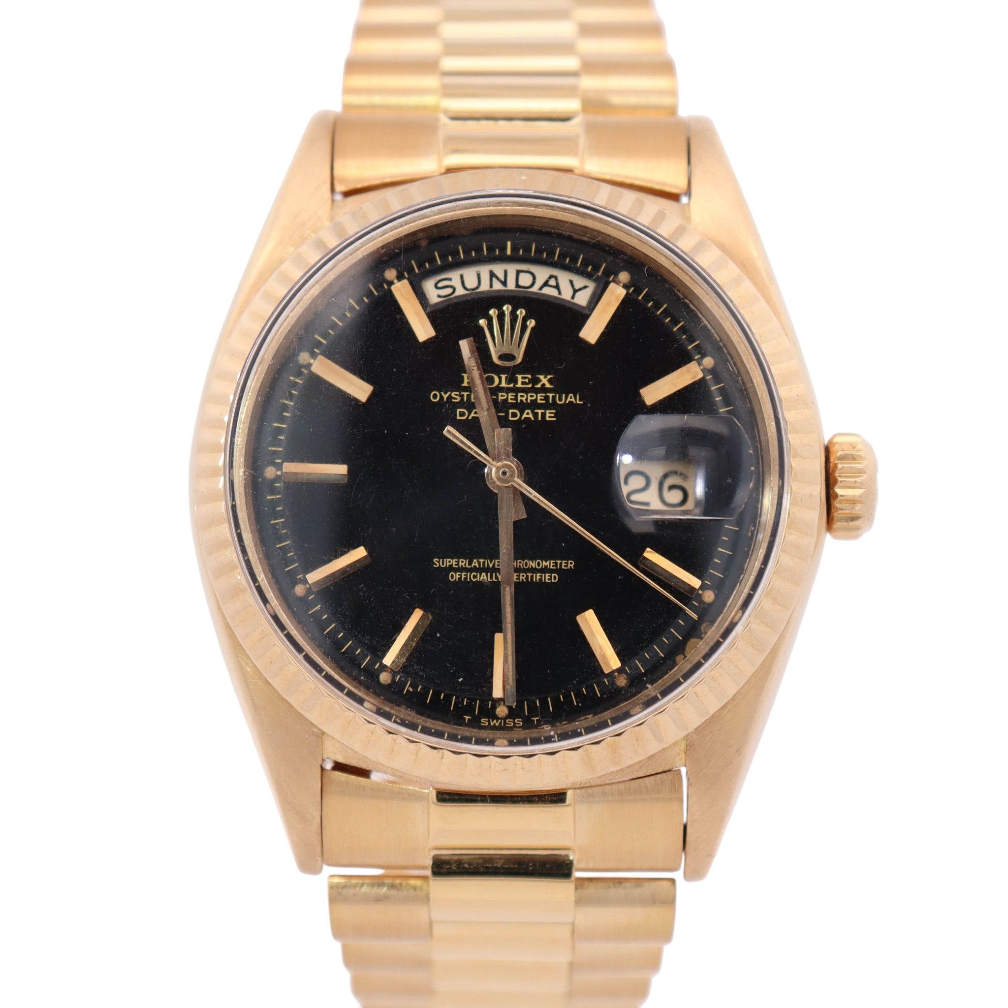 Rolex Day-Date 36mm Black Dial Watch Ref# 1803 - Happy Jewelers Fine Jewelry Lifetime Warranty