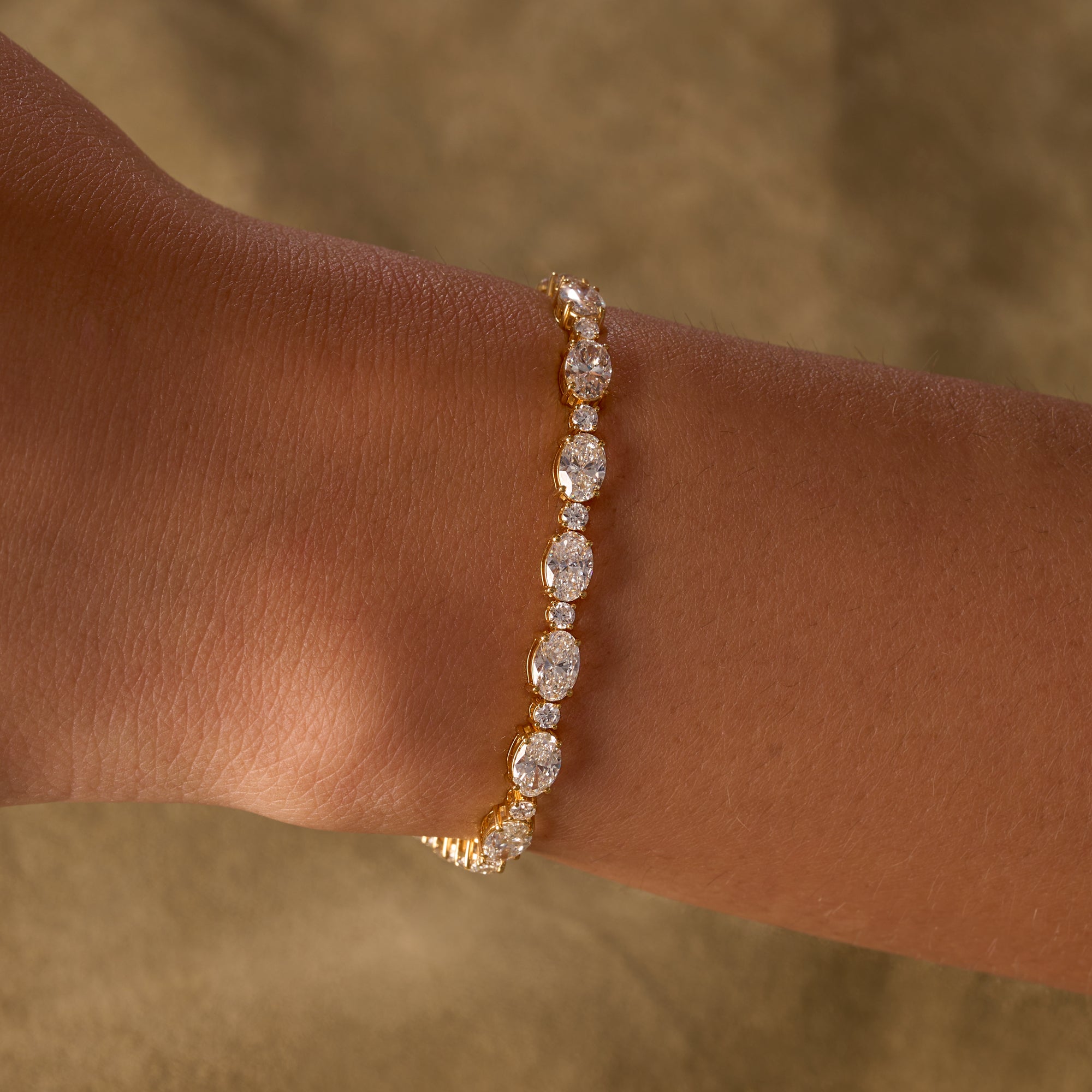 Alternating Lab Diamond Tennis Bracelet