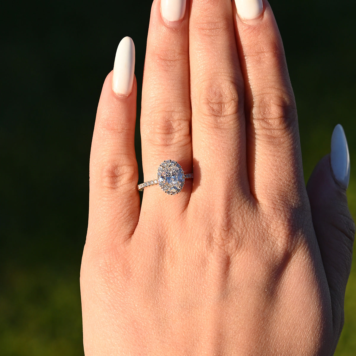 Amazon.com: FRIENDLY DIAMONDS Lab Created Diamond Ring 3/8 Carat Lab Grown Halo  Diamond Engagement Rings For Women 10K White Gold Lab Created SI-GH Quality Halo  Diamond Rings Pure Diamond Halo Rings: Clothing,