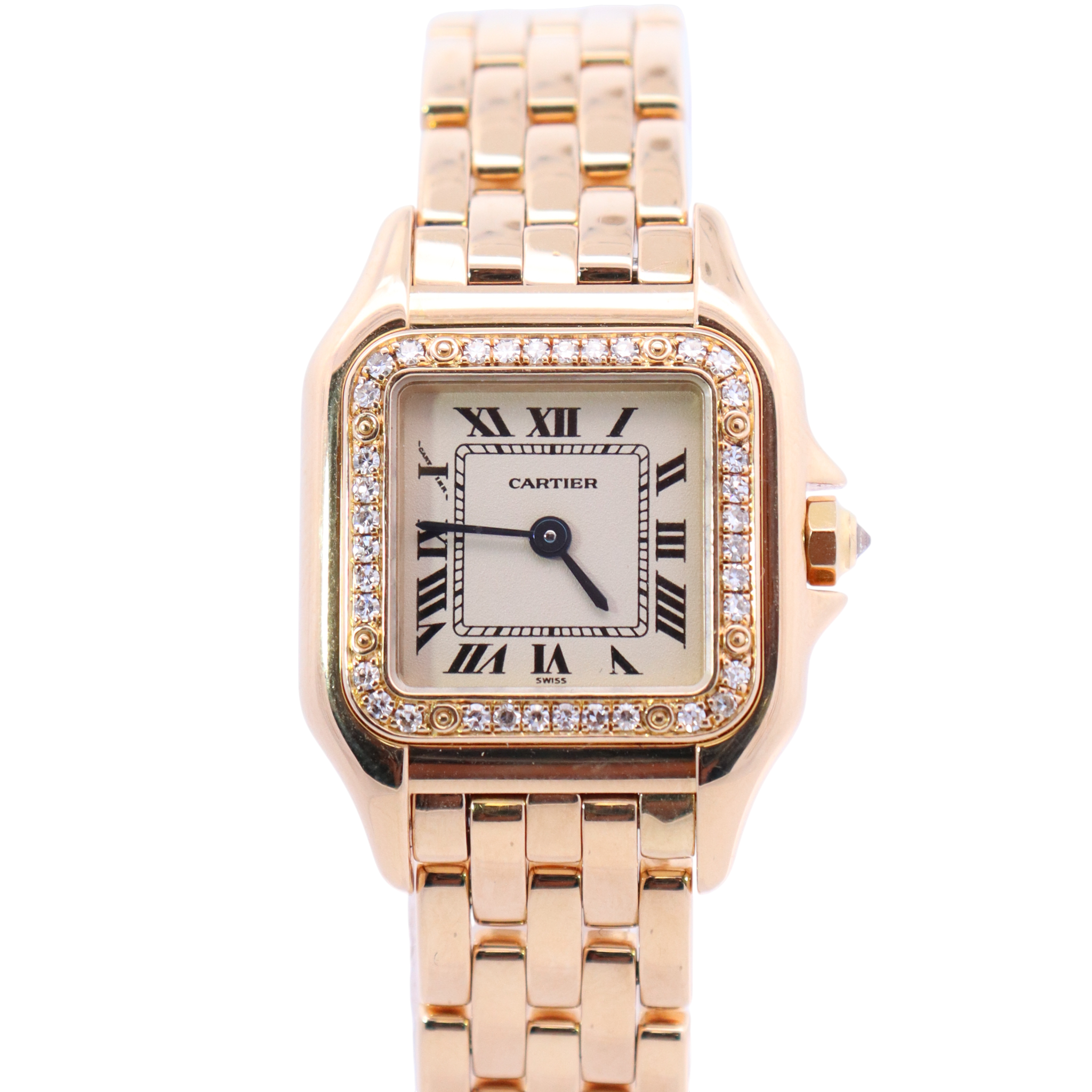 Cartier Panthere 22mm White Dial Watch Ref# 128000M - Happy Jewelers Fine Jewelry Lifetime Warranty