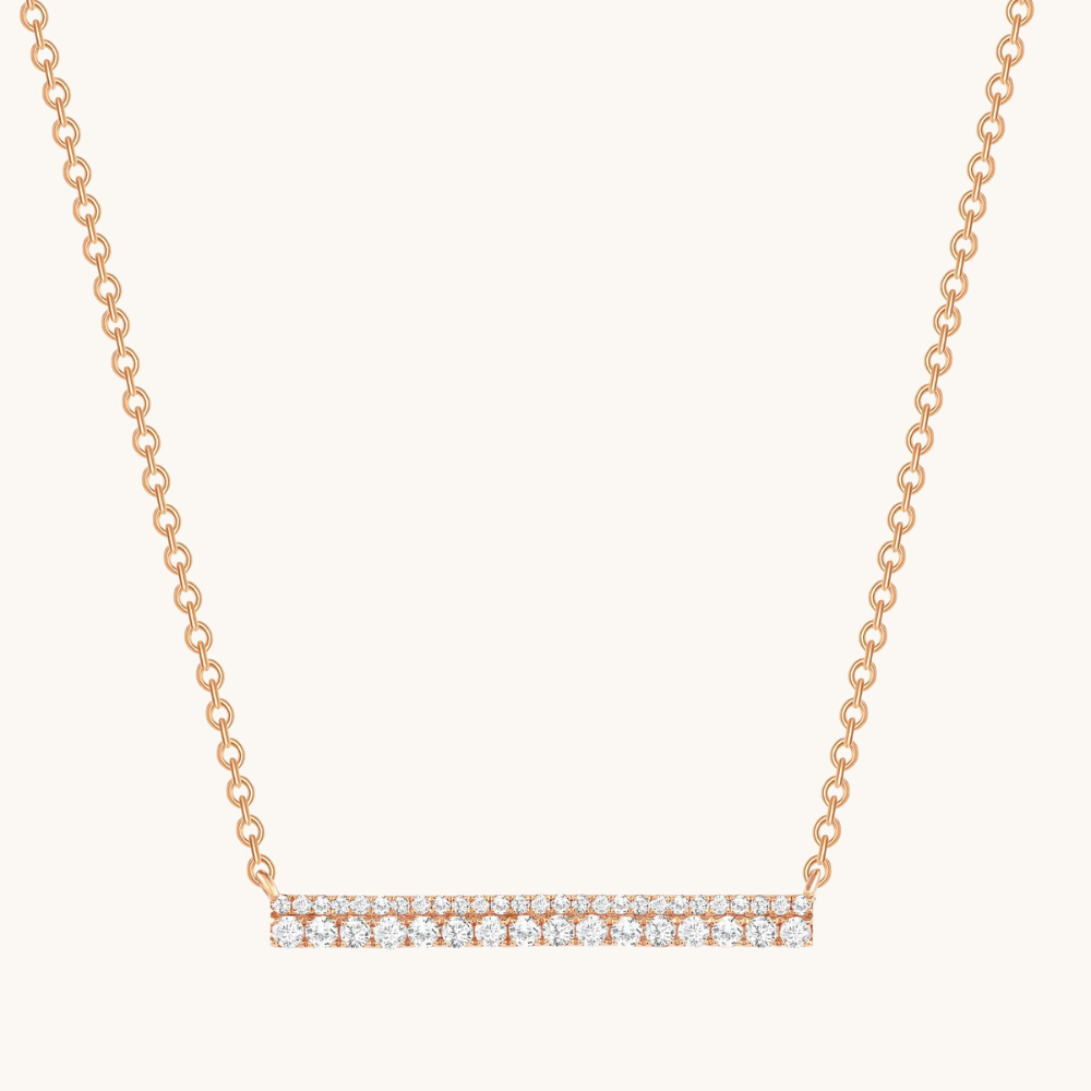 2-Row Diamond Bar Necklace