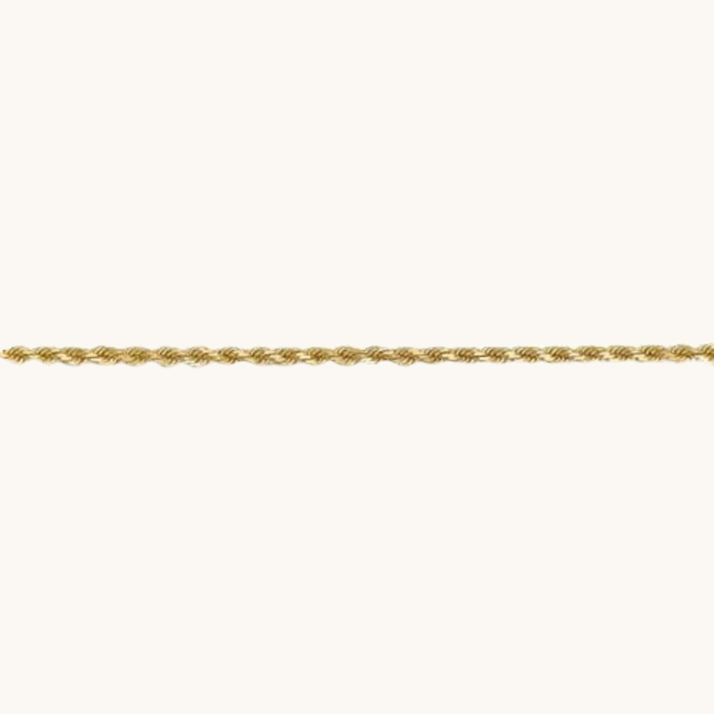 2.00mm Gold Rope Chain Necklace