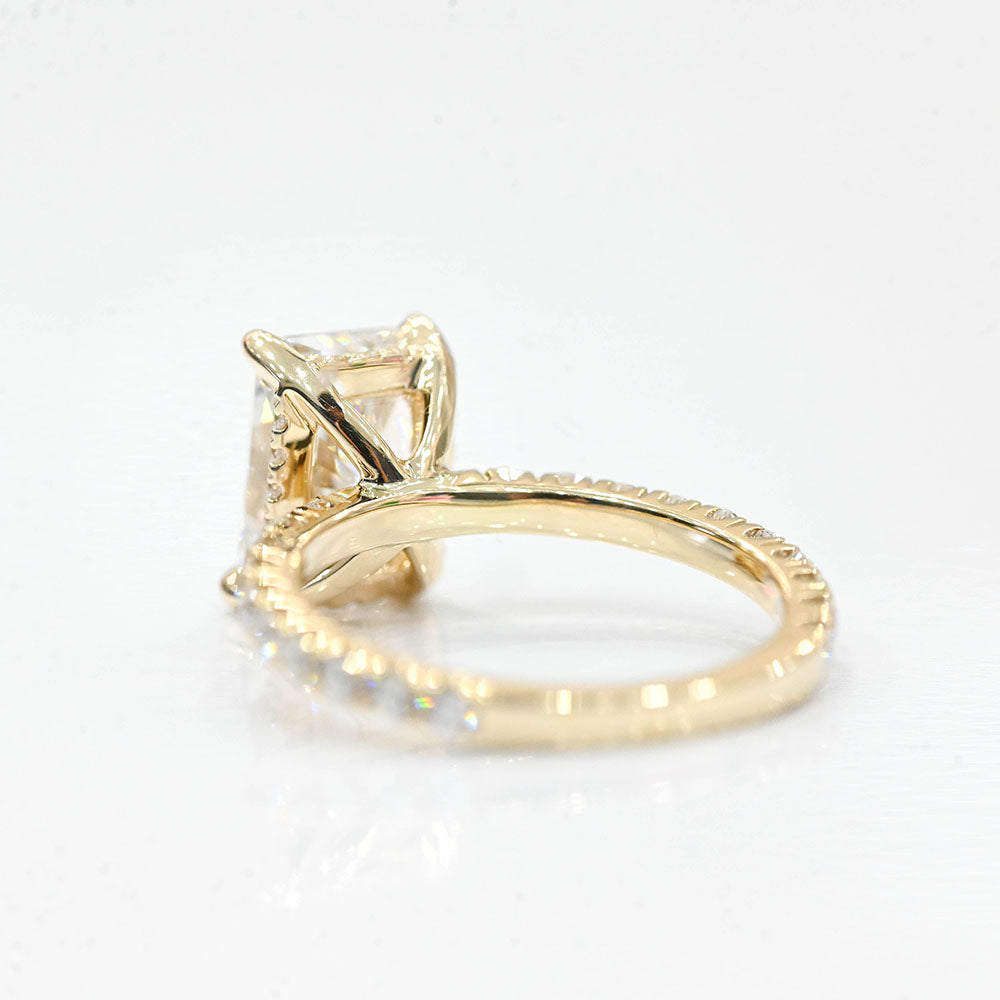 2.00-2.99 Carat Radiant Lab Grown Engagement Ring with Signature Setting - Happy Jewelers Fine Jewelry Lifetime Warranty