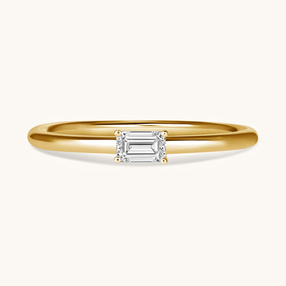Petite Lab Diamond Solitaire Promise Ring
