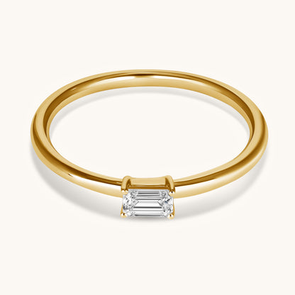 Petite Lab Diamond Solitaire Promise Ring