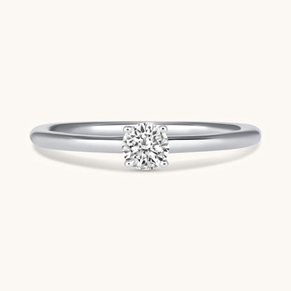 Petite Lab Diamond Solitaire Promise Ring
