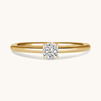 Petite Lab Diamond Solitaire Promise Ring