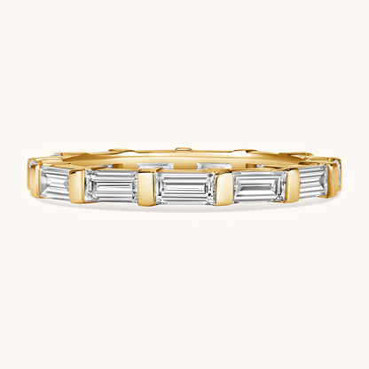 East West Lab Diamond Baguette Inlay Band - Happy Jewelers Fine Jewelry Lifetime Warranty