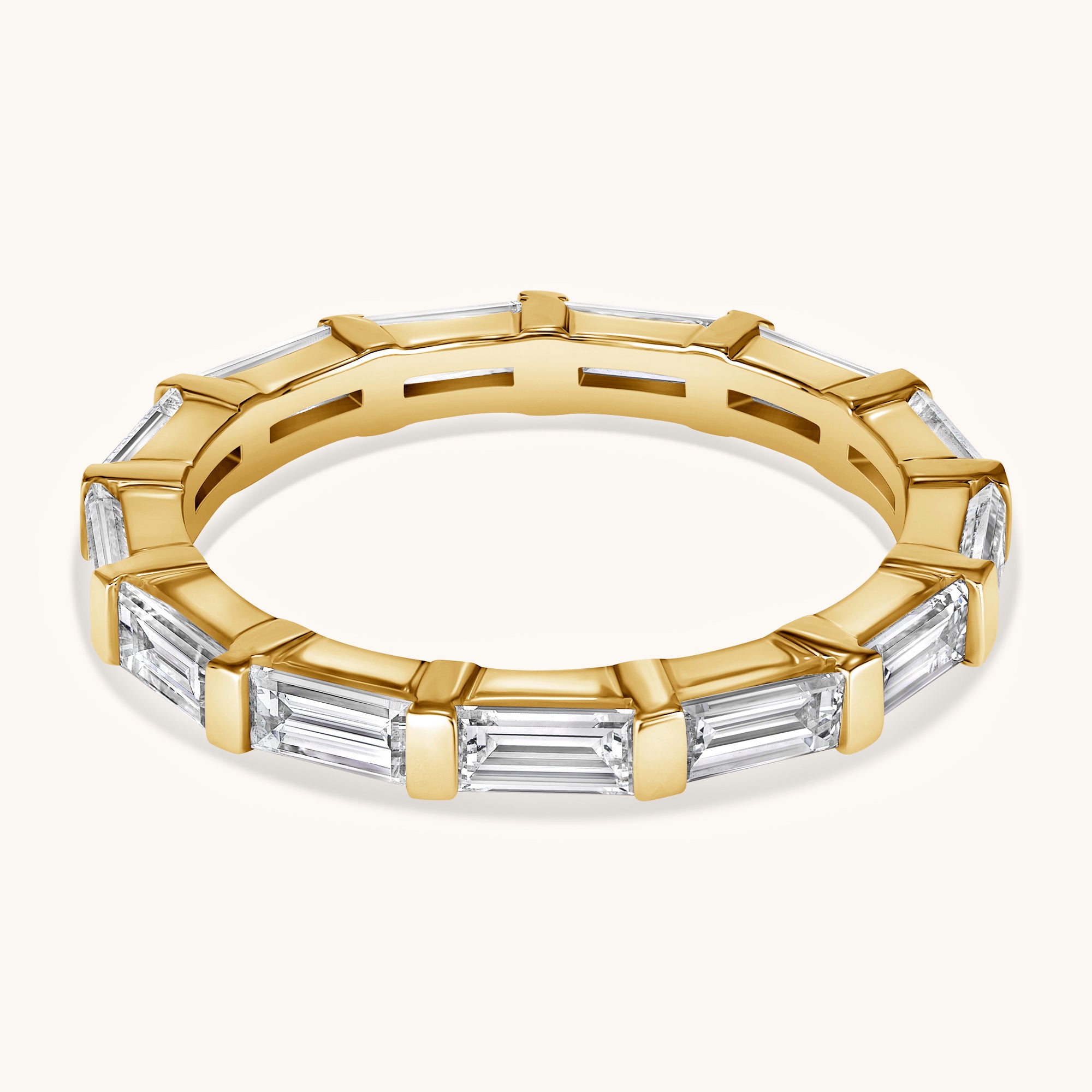 East West Lab Diamond Baguette Inlay Band - Happy Jewelers Fine Jewelry Lifetime Warranty