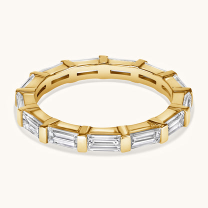 East West Lab Diamond Baguette Inlay Band - Happy Jewelers Fine Jewelry Lifetime Warranty