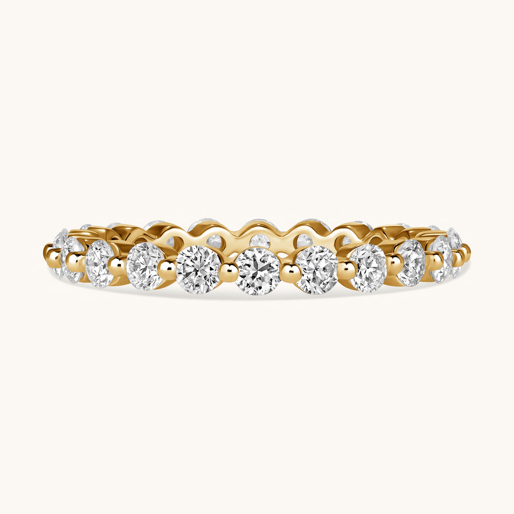 Medium Round Shared Prong Lab Diamond Eternity Band – Happy Jewelers