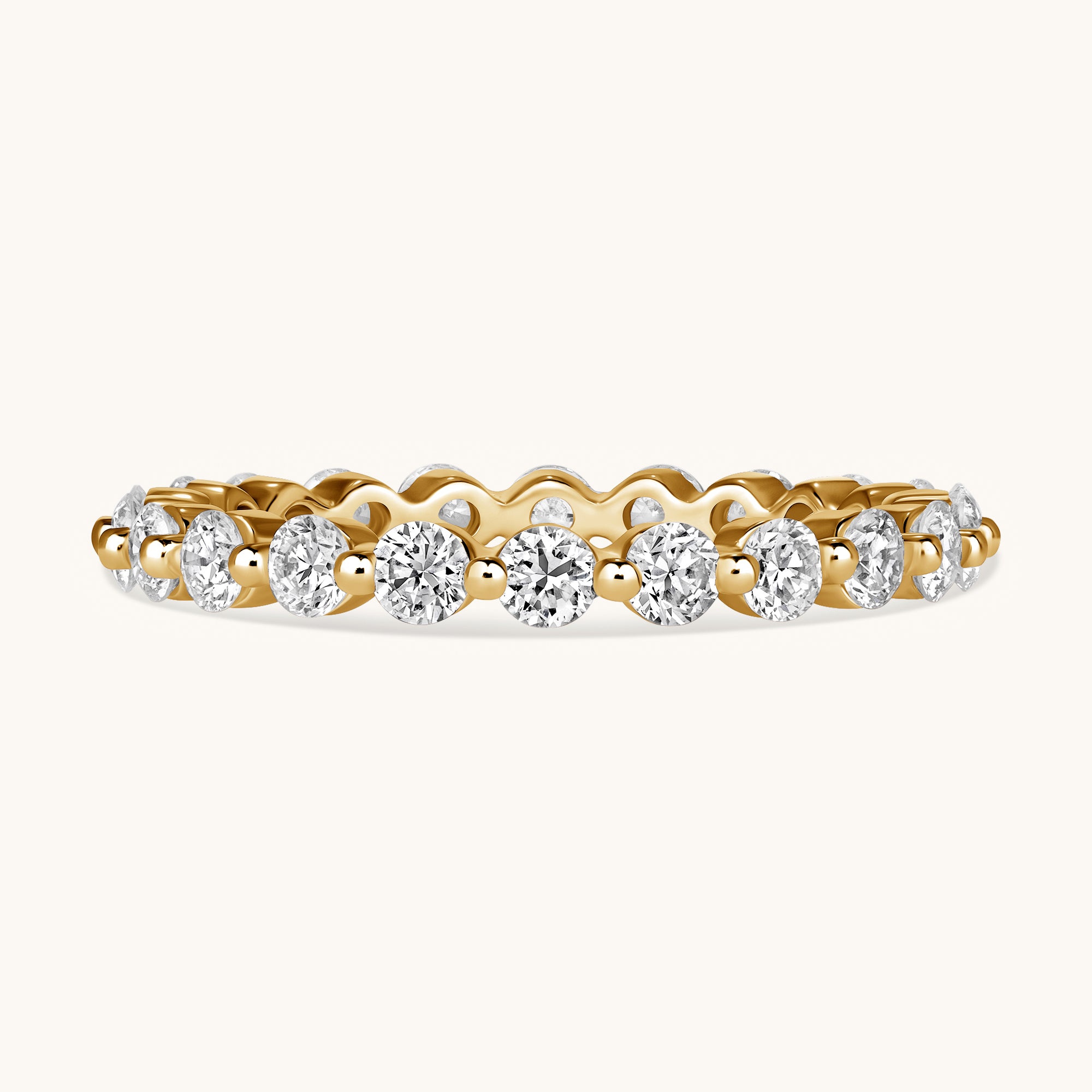 Medium Round Shared Prong Lab Diamond Eternity Band