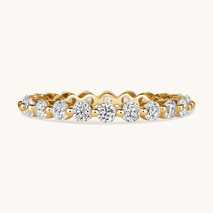 Medium Round Shared Prong Lab Diamond Eternity Band