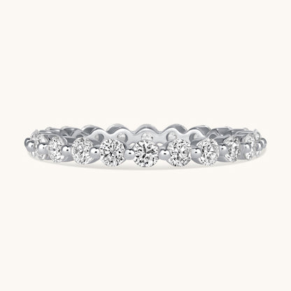 Medium Round Shared Prong Lab Diamond Eternity Band