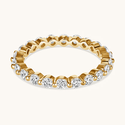 Medium Round Shared Prong Lab Diamond Eternity Band