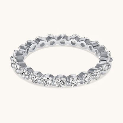 Medium Round Shared Prong Lab Diamond Eternity Band