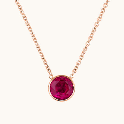 Bezel Set Solitaire Birthstone Pendant - Happy Jewelers Fine Jewelry Lifetime Warranty