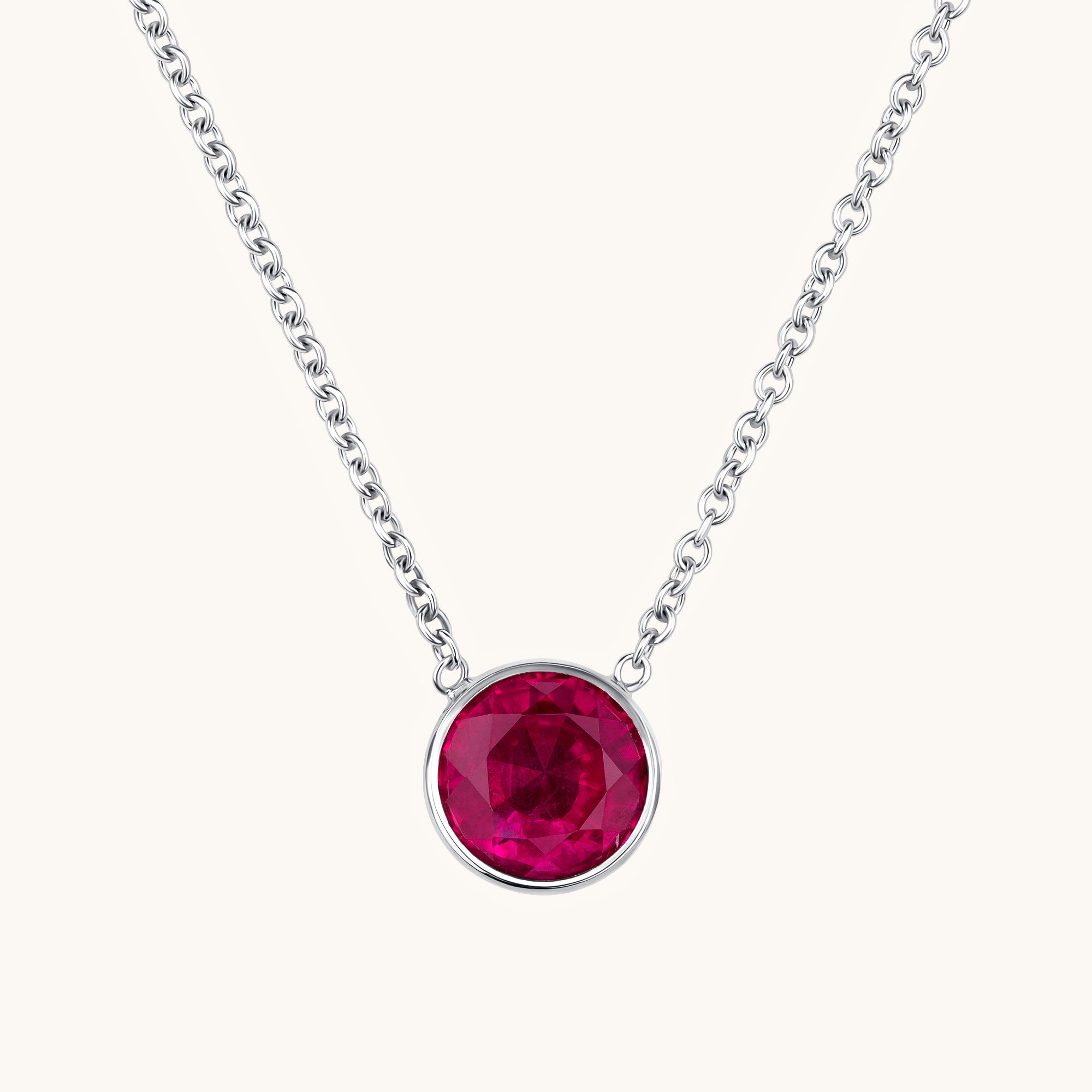 Bezel Set Solitaire Birthstone Pendant - Happy Jewelers Fine Jewelry Lifetime Warranty