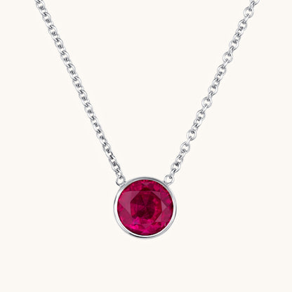 Bezel Set Solitaire Birthstone Pendant - Happy Jewelers Fine Jewelry Lifetime Warranty