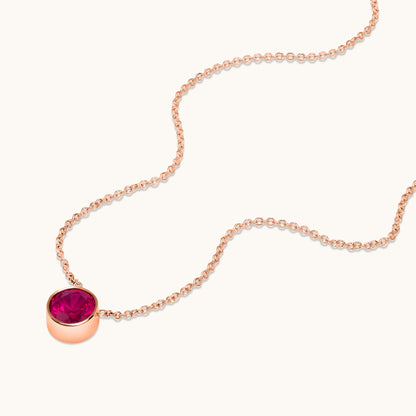 Bezel Set Solitaire Birthstone Pendant - Happy Jewelers Fine Jewelry Lifetime Warranty