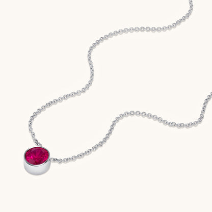 Bezel Set Solitaire Birthstone Pendant - Happy Jewelers Fine Jewelry Lifetime Warranty