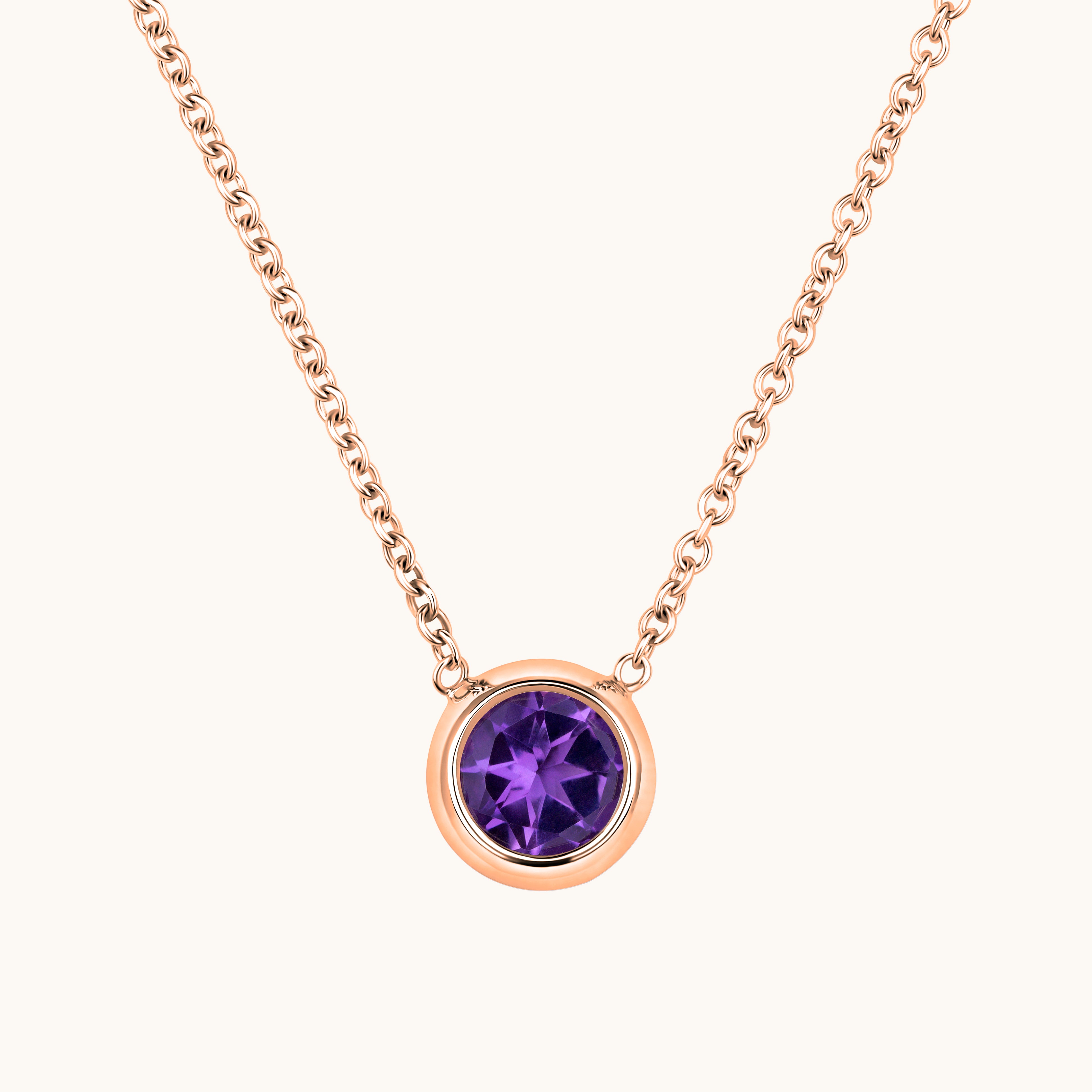 Bezel Set Solitaire Birthstone Pendant - Happy Jewelers Fine Jewelry Lifetime Warranty