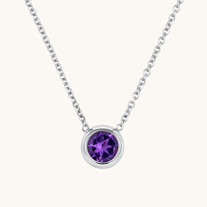 Bezel Set Solitaire Birthstone Pendant - Happy Jewelers Fine Jewelry Lifetime Warranty