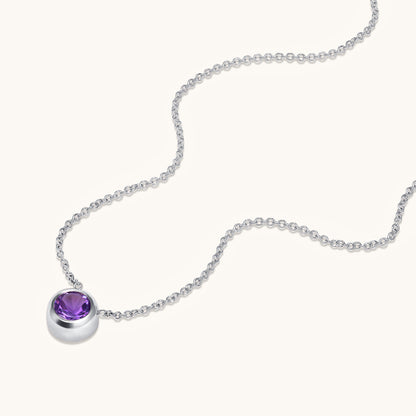 Bezel Set Solitaire Birthstone Pendant - Happy Jewelers Fine Jewelry Lifetime Warranty