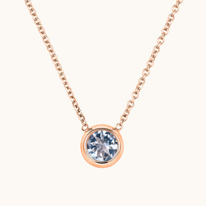 Bezel Set Solitaire Birthstone Pendant - Happy Jewelers Fine Jewelry Lifetime Warranty