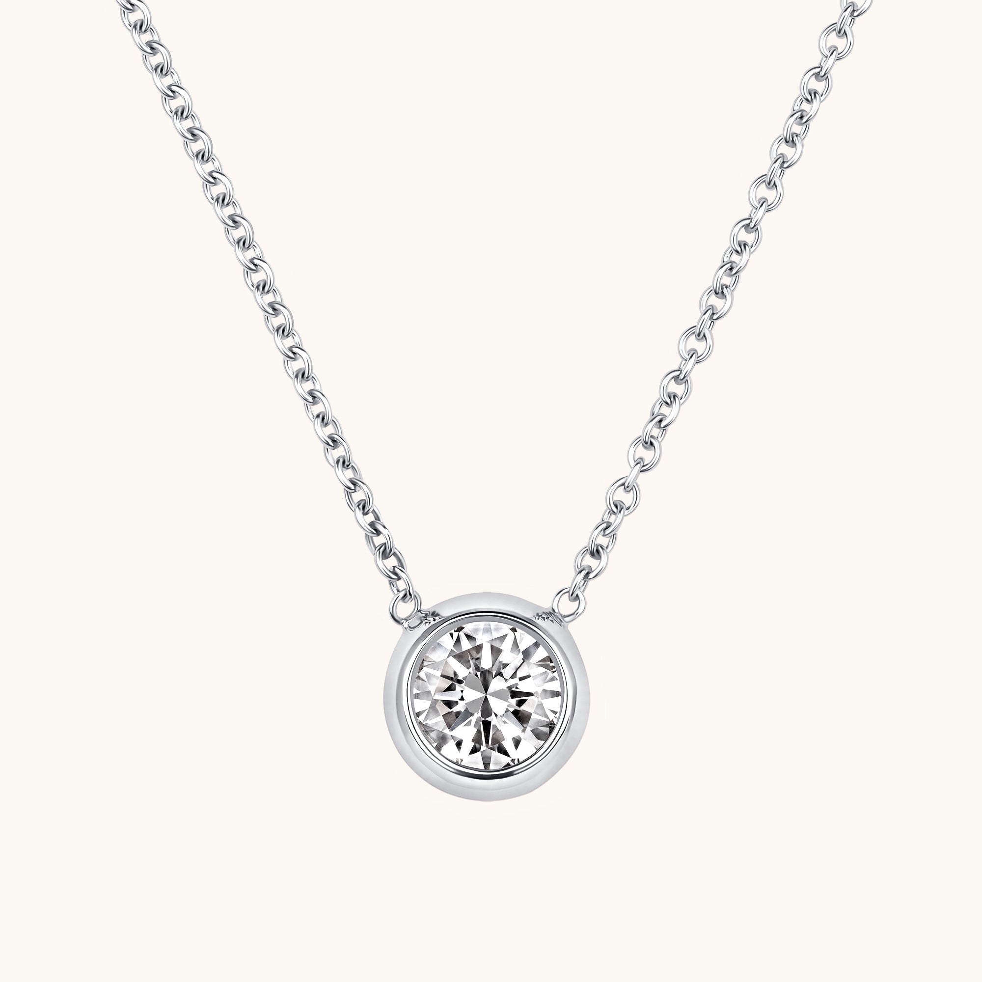 Bezel Set Solitaire Birthstone Pendant - Happy Jewelers Fine Jewelry Lifetime Warranty