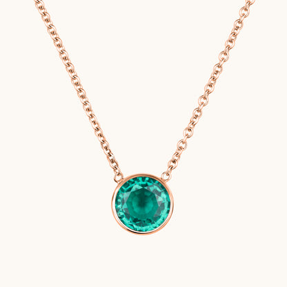 Bezel Set Solitaire Birthstone Pendant - Happy Jewelers Fine Jewelry Lifetime Warranty