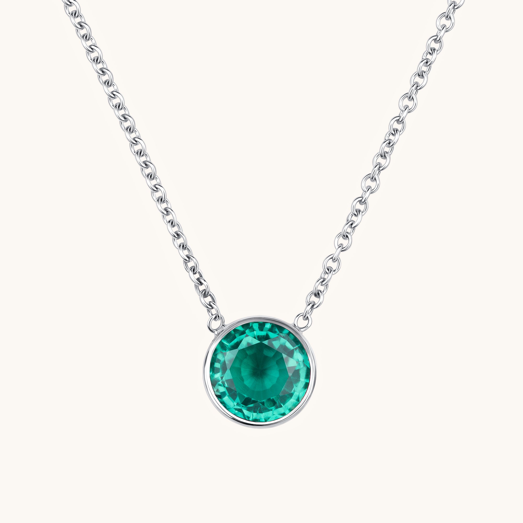 Bezel Set Solitaire Birthstone Pendant - Happy Jewelers Fine Jewelry Lifetime Warranty
