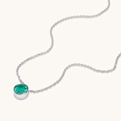 Bezel Set Solitaire Birthstone Pendant - Happy Jewelers Fine Jewelry Lifetime Warranty