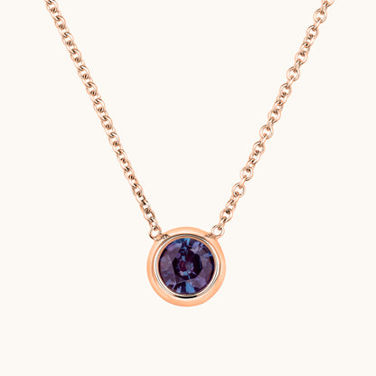Bezel Set Solitaire Birthstone Pendant - Happy Jewelers Fine Jewelry Lifetime Warranty