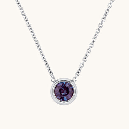 Bezel Set Solitaire Birthstone Pendant - Happy Jewelers Fine Jewelry Lifetime Warranty