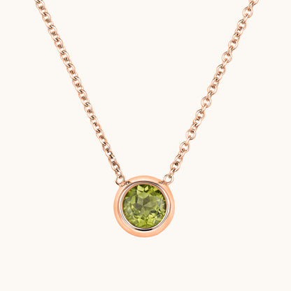 Bezel Set Solitaire Birthstone Pendant - Happy Jewelers Fine Jewelry Lifetime Warranty