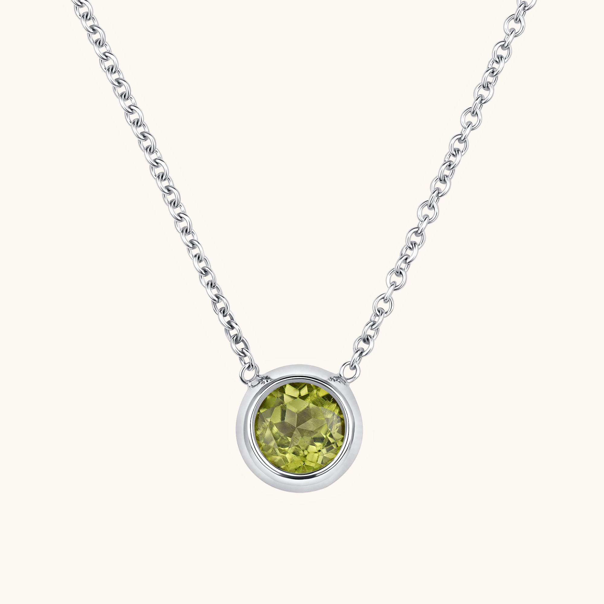 Bezel Set Solitaire Birthstone Pendant - Happy Jewelers Fine Jewelry Lifetime Warranty