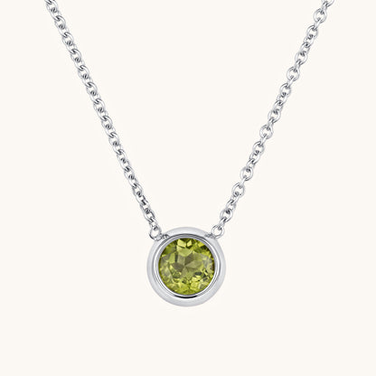 Bezel Set Solitaire Birthstone Pendant - Happy Jewelers Fine Jewelry Lifetime Warranty