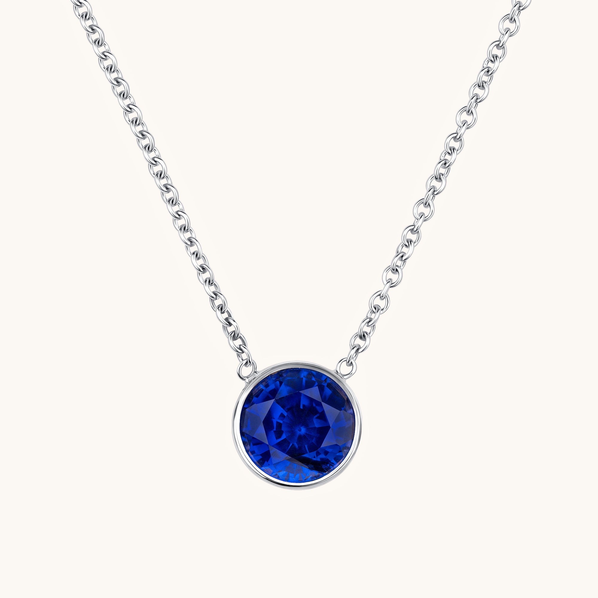 Bezel Set Solitaire Birthstone Pendant - Happy Jewelers Fine Jewelry Lifetime Warranty