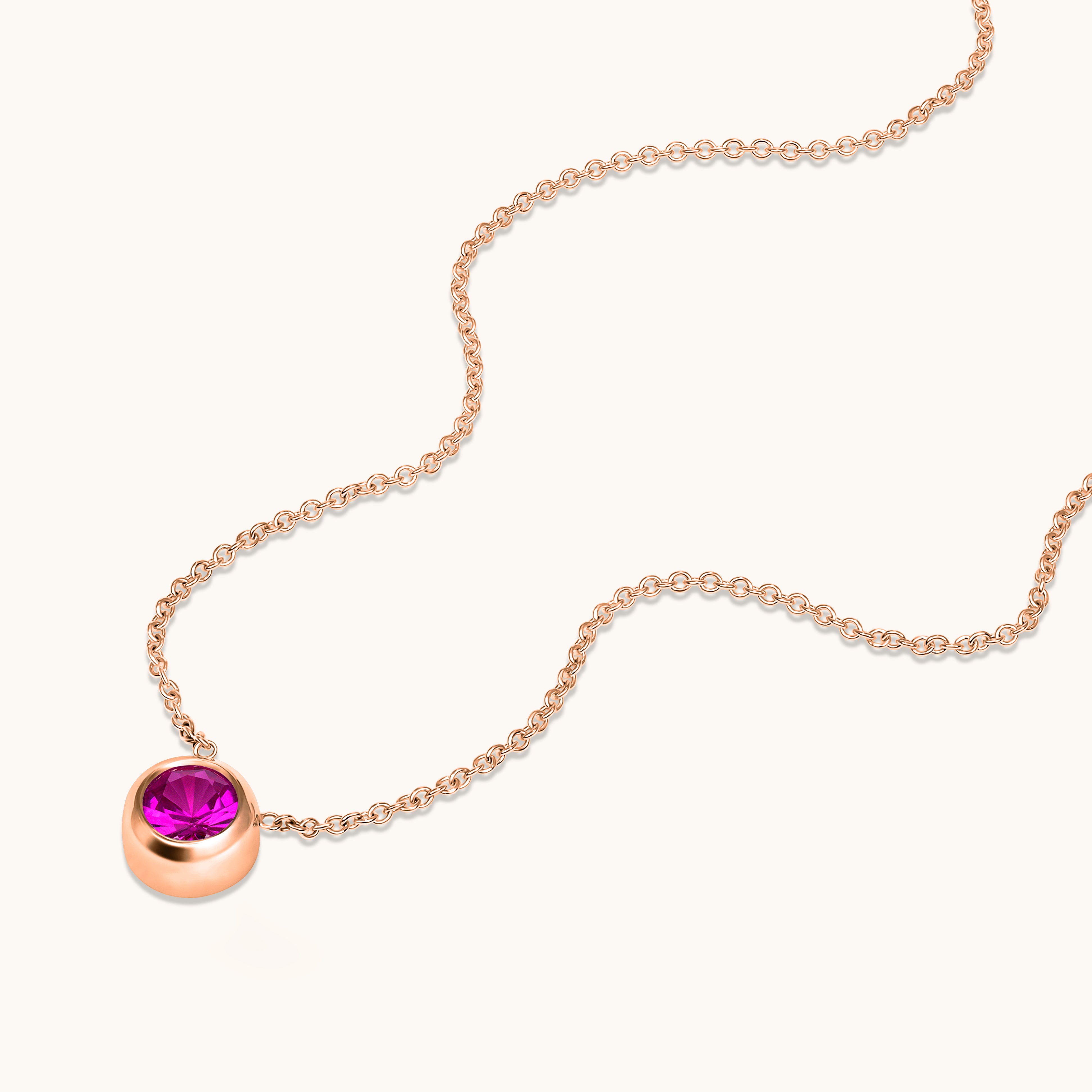 Bezel Set Solitaire Birthstone Pendant - Happy Jewelers Fine Jewelry Lifetime Warranty