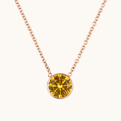 Bezel Set Solitaire Birthstone Pendant - Happy Jewelers Fine Jewelry Lifetime Warranty