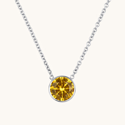 Bezel Set Solitaire Birthstone Pendant - Happy Jewelers Fine Jewelry Lifetime Warranty